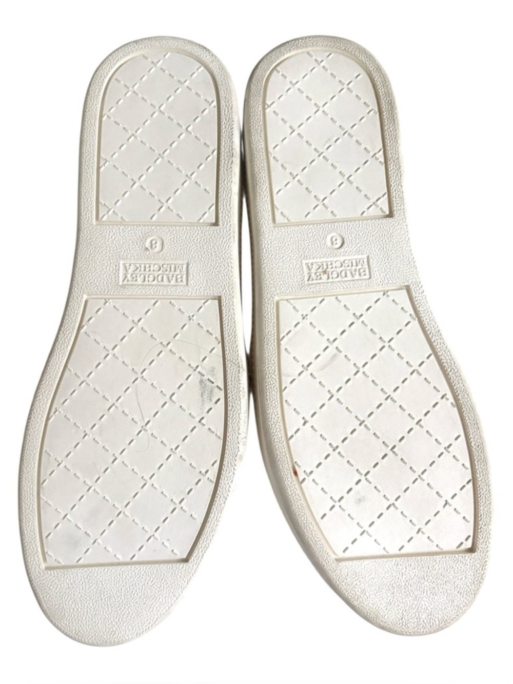 EUC Badgley Mischka Leather Barre Rhinestone Embellished Slip-On Flats Size 8 - Picture 8 of 8